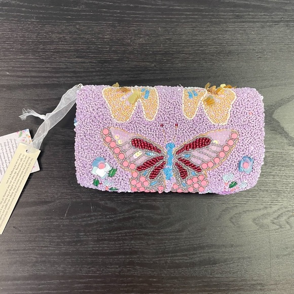 Beaded Purple Butterfly Crossbody Bag- TikTok Viral - Picture 2 of 6
